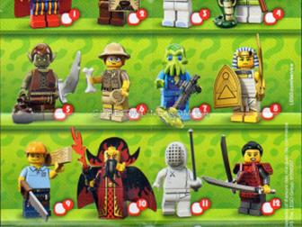 Lego minifigures 13 series 71008  5,7,9,16              