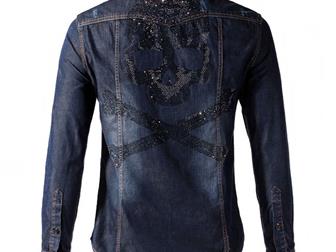      Philipp Plein Jeans Shirt With Skull Rhinestones 32471223  