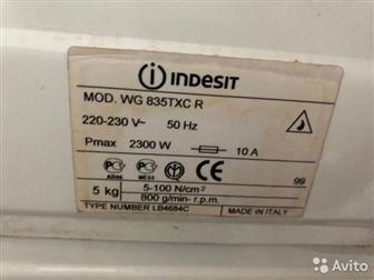   򠠠INDESIT  ,   5   , 1000   , WG 835  R 2901 ,   --