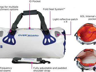 ,  ,   OverBoard OB1013WHT - Waterproof Boat Master Duffel Bag - 60 Litres     ,  
 
   -